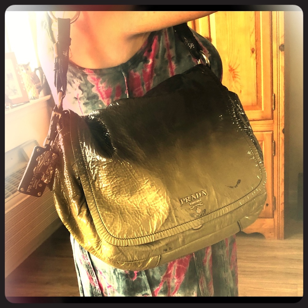Authentic Prada Ombré Stumpato shoulder bag
